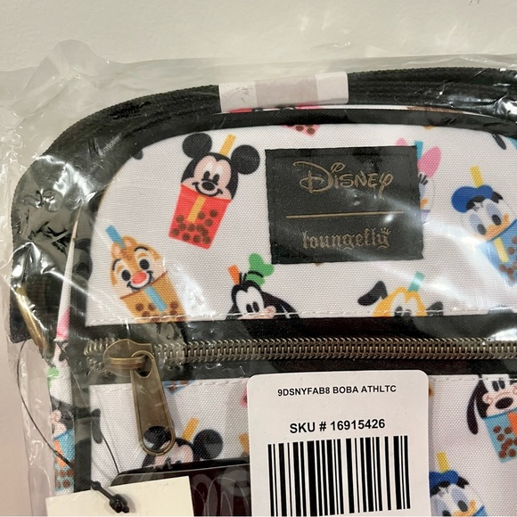 NEW Loungefly Disney Mickey Mouse & Friends Boba Athletic Crossbody Bag - Picture 3 of 8